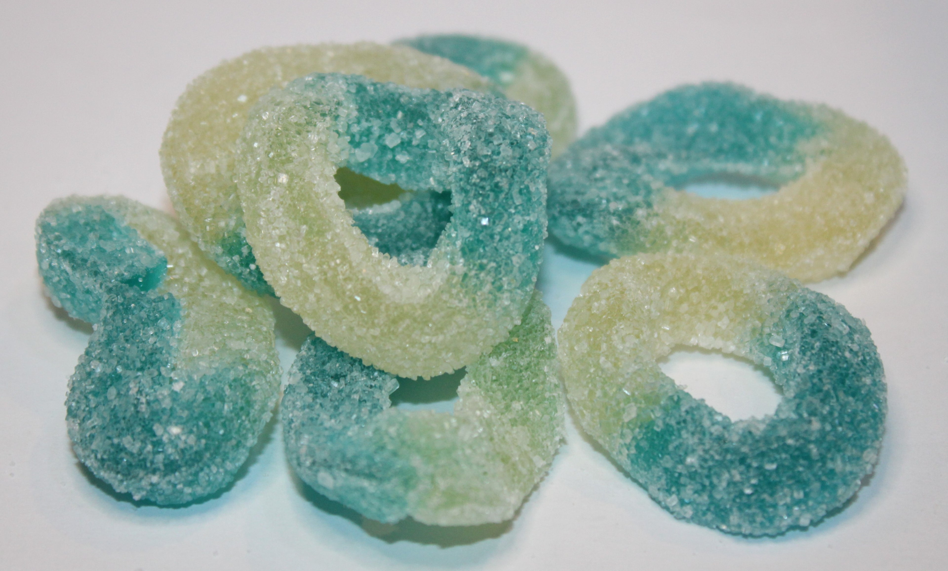 Anneaux Bleu Et Blanc Sucré Halal