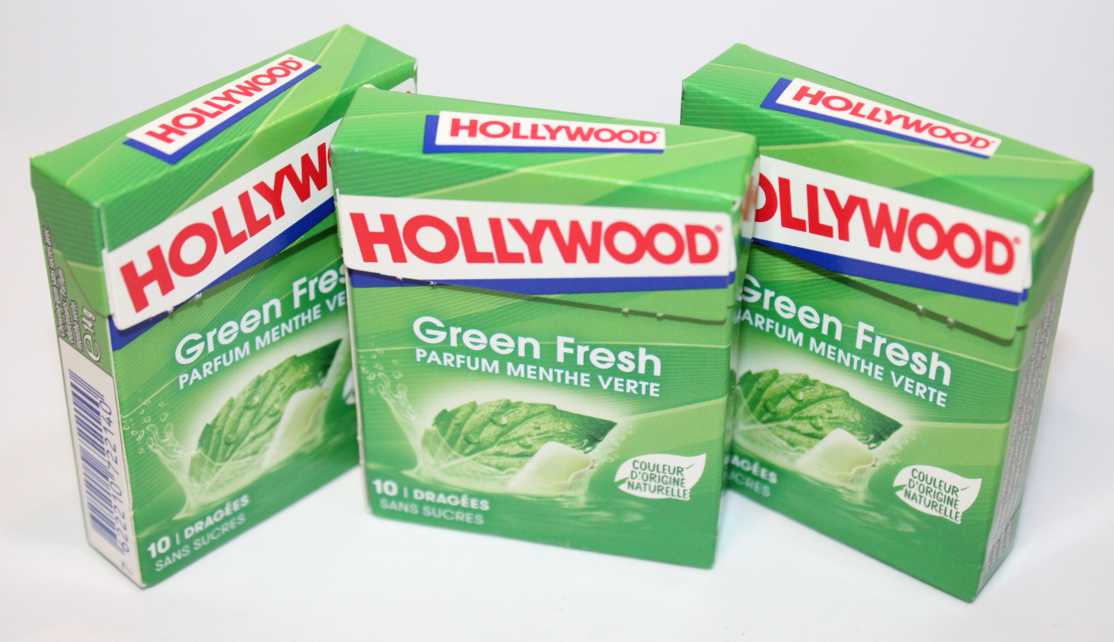 Hollywood Green Fresh 10 Sugar-Coated Chewing Gums